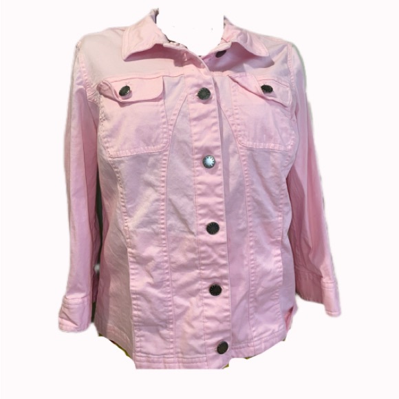 Christopher & Banks Jackets & Blazers - VINTAGE PINK CHRISTOPHER & BANKS WOMENS BUTTON UP